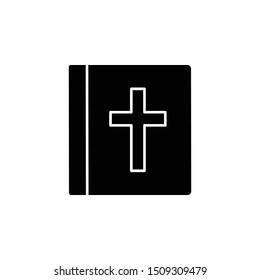 Bible icon. Simple glyph, flat vector of history icons for ui and ux, website or mobile application