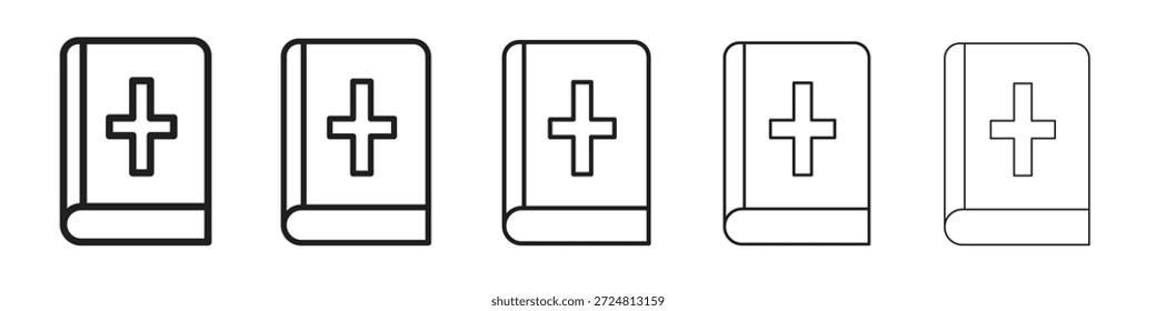 Bible icon. Simple outline style. Graphic elements.
