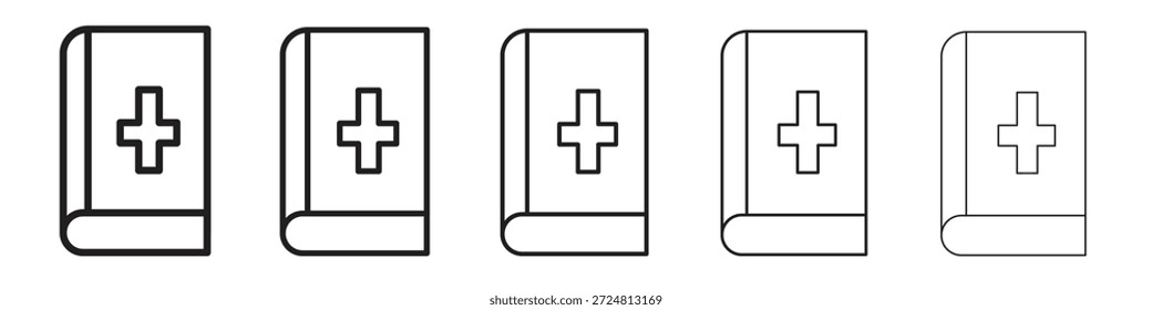 Bible icon. Simple outline style. Graphic elements.