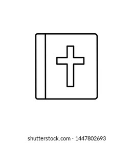 Bible icon. Simple thin line, outline vector of History icons for UI and UX, website or mobile application