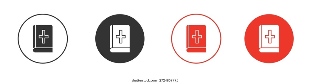 Bible icon symbol. Simple, flat design for web or mobile app. Minimal Vector illustration logotype.