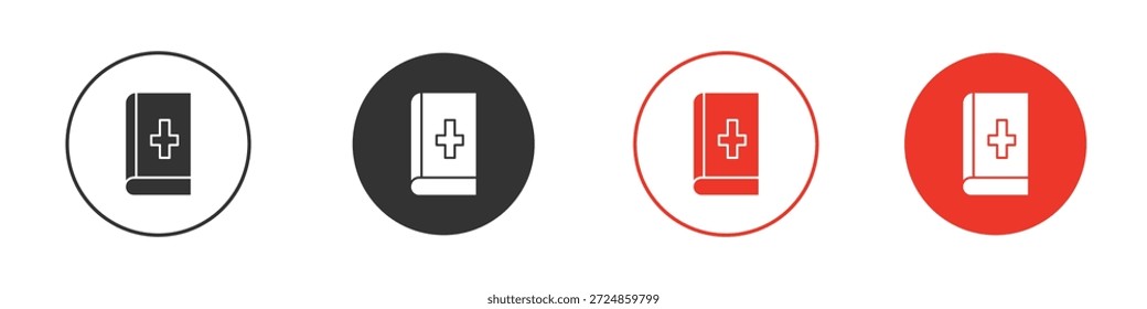 Bible icon symbol. Simple, flat design for web or mobile app. Minimal Vector illustration logotype.