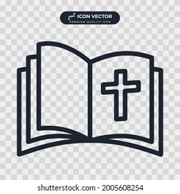 bible icon symbol template for graphic and web design collection logo vector illustration