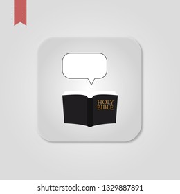 Bible Icon in trendy flat style isolated on grey background. Religion symbol for your web design, logo, UI. Vector illustration, EPS10.