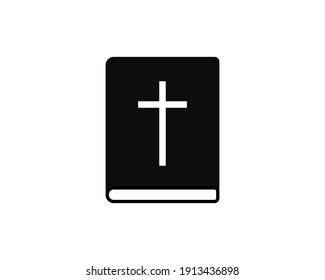 Bible Icon in trendy flat style isolated on grey background. Religion symbol for your web design, logo, UI. Vector illustration, EPS10