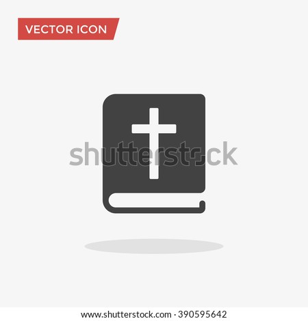 Bible Icon in trendy flat style isolated on grey background. Religion symbol for your web design, logo, UI. Vector illustration, EPS10.