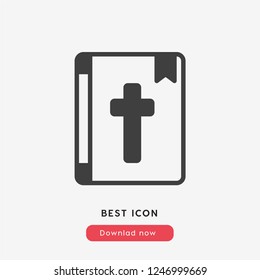bible icon vector. Bible book symbol. Linear style sign for mobile concept and web design. bible symbol logo illustration. vector graphics - Vector.