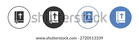 Bible icon vector clip art illustration collection