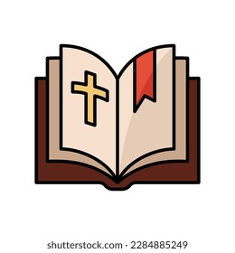 bible icon vector design template in white background