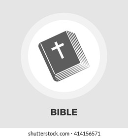 Bible icon vector. Flat icon isolated on the white background. Editable EPS file. Vector illustration.