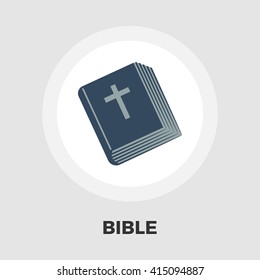 Bible icon vector. Flat icon isolated on the white background. Editable EPS file. Vector illustration.