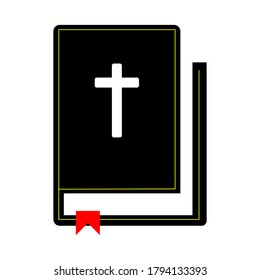 Icono de la Biblia. Icono vectorial de la Biblia. Icono de la Biblia aislado en fondo blanco. Icono simple. Logo de la Biblia.