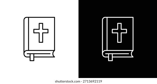 Bible icon vector logo outline. thin line symbols