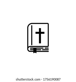 Bible icon. Vector on isolated white background. Eps 10 vector.