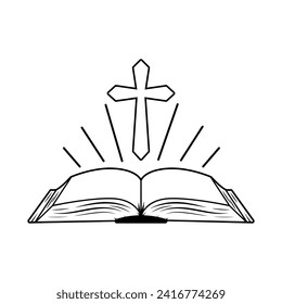 Bible icon vector. Religion illustration sign. Faith symbol or logo.