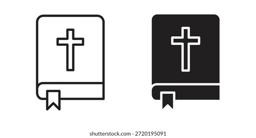 Bible icons. Pixel perfect. Vector outline icon. Flat logo concept.