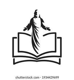Bible and Jesus Christ, vector
