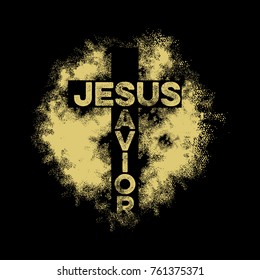 Bible lettering. Christian art. Jesus. Savior.