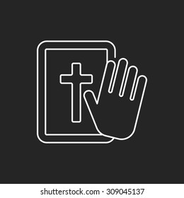 bible line icon