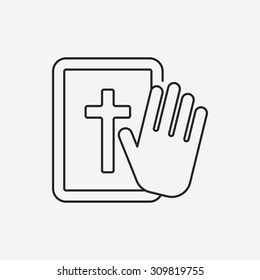 bible line icon