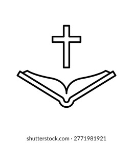 Bible line icon design vector