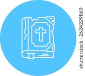 Bible Line vector Icon Design