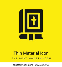 Icono de material amarillo brillante mínimo de la Biblia