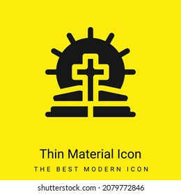 Bible minimal bright yellow material icon