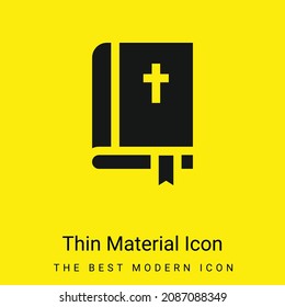 Icono de material amarillo brillante mínimo de la Biblia