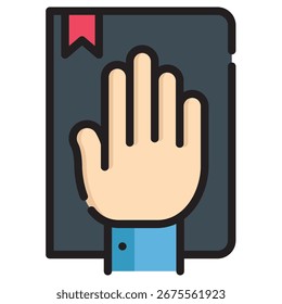 Bible Modern Vector Icon – Minimal Illustration Symbol Template for Web Mobile App UI Design