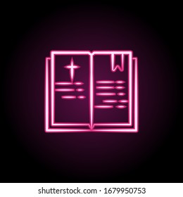 Bible neon icon. Simple thin line, outline vector of wedding icons for ui and ux, website or mobile application