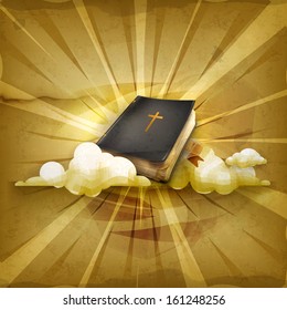 Bible, old style vector background