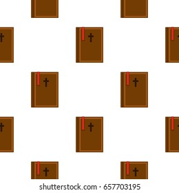 Bible pattern seamless background in flat style repeat vector illustration