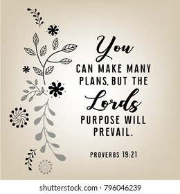 Bible quote design with floral wreath