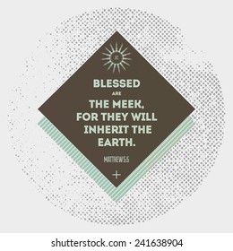 Bible quote - hipster design element- stock vector