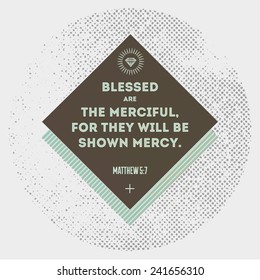 Bible quote - hipster design element - stock vector