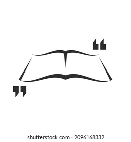 Bible quote icon. Holy scripture, open book. Flat isolated Christian vector illustration, biblical background.