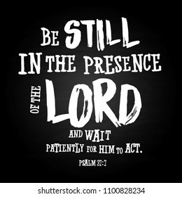 bible quotes psalm 37:7 typography