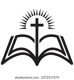 Bible religion logo, jesus bible 