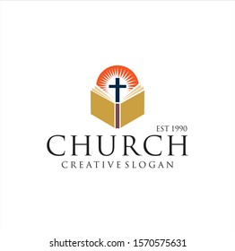 Bible Scripture Logo Design Vector Illustration Stock Vector (Royalty ...