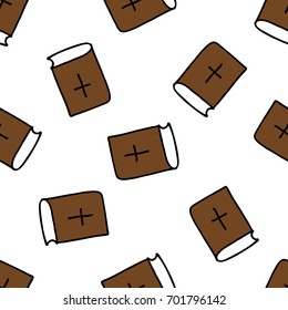 Bible seamless doodle pattern