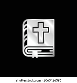 Bible silver plated metallic icon