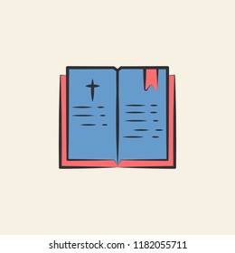 Bible sketch illustration. Element of colored wedding icon for mobile concept and web apps. Sketch style Bible icon can be used for web and mobile