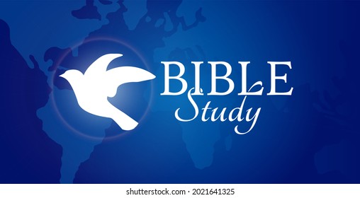 Bible Study Background Illustration Design with Dove