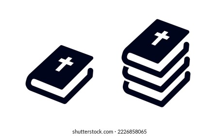 Bible symbol stack of books icon