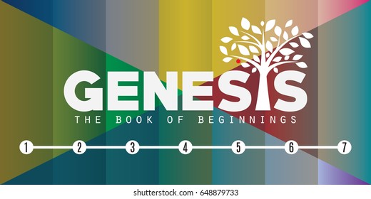 Bible theme design. The book of Genesis.