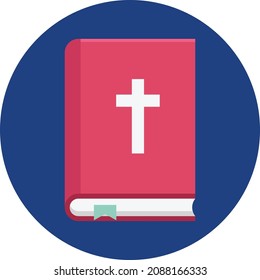 Icono de color del vector de la biblia que se puede editar fácilmente

