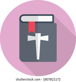 bible vector flat color icon 