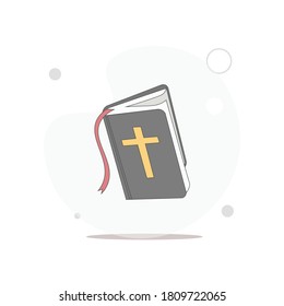 Bible vector flat illustration on white