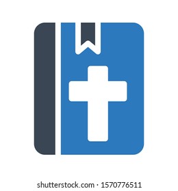 bible vector glyph colour icon